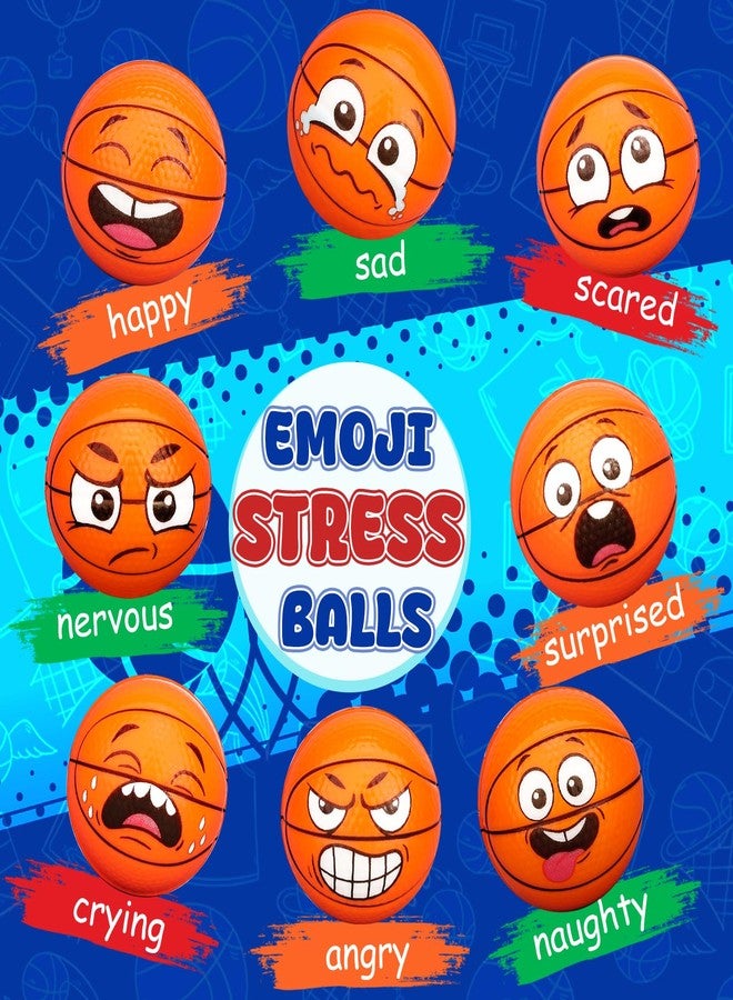 Dilabnba Squishies Sensory Stress Squeezing Balls, 16 Pack Mini Soft Squeeze Foam Basketball Toy Sport Party, Best Calming Tool to Relieve Anxiety, Vent Mood, Improve Focus, Goodie Bags Stocking Stuffers - Image 2